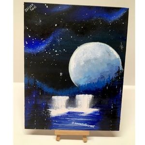 8x10 Acrylic Painting By Me- Night Mist🌑